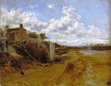 A farmhouse in Elche, c1861. Creator: Carlos de Haes