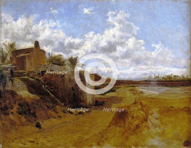 A farmhouse in Elche, c1861. Creator: Carlos de Haes.