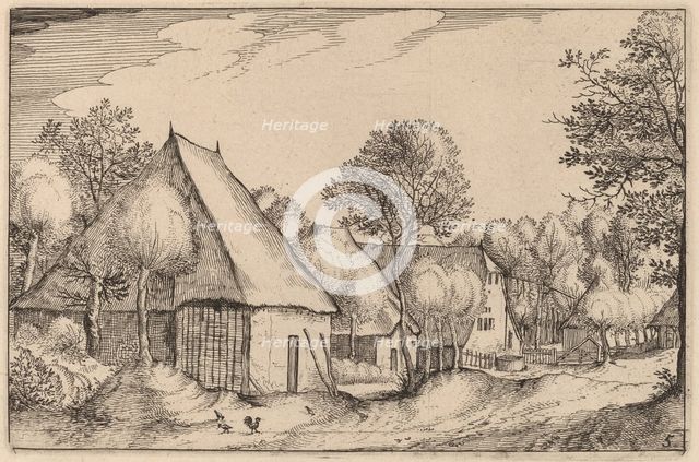 A Farmyard, published 1612. Creator: Claes Jansz Visscher.