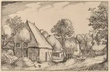 A Farmyard, published 1612. Creator: Claes Jansz Visscher