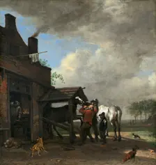 A Farrier's Shop, 1648. Creator: Paulus Potter