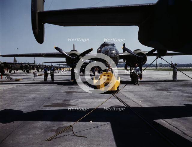 A fast, hard-hitting new A-20 (B-25)...Long Beach, Calif., plant of Douglas Aircraft Company, 1942. Creator: Alfred T Palmer.