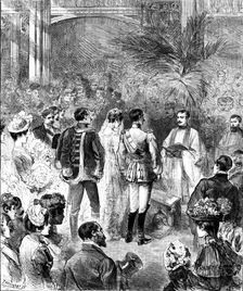 A Fashionable Wedding (marriage of Count Alexander Munster and Lady Muriel Hay)..., 1890. Creator: P Naumann