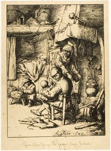 A Father and his Family, 1844. Creator: Charles Emile Jacque