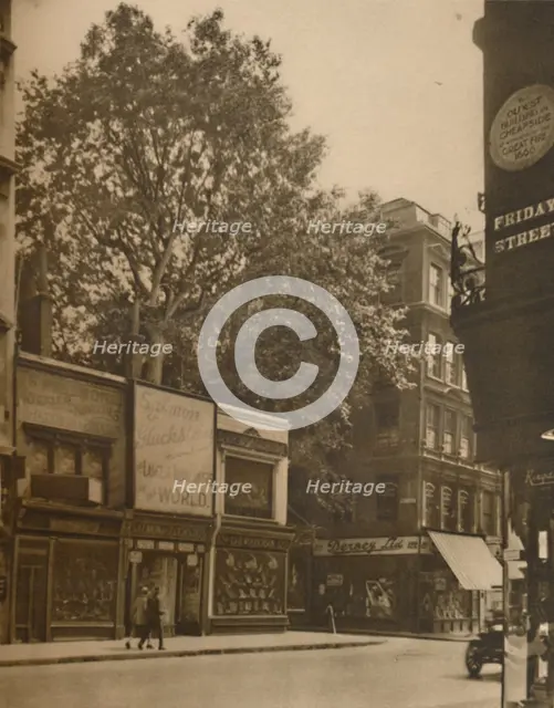 'A Favoured Inmate of the City: The Plane-Tree in Cheapside', c1935. Creator: SO Gorse.