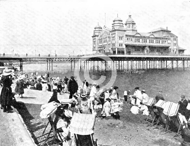 A Favourite North Wales Resort: the Beach at Colwyn Bay, 1909. Creator: Unknown.