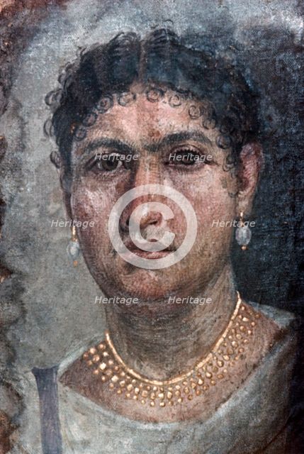 A Fayum portrait of Aline, also known as Ténos, 1st century. Artist: Unknown