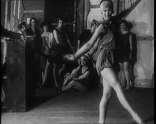 A Female Civilian Performing a Dance Routine in a Studio, 1920s. Creator: British Pathe Ltd