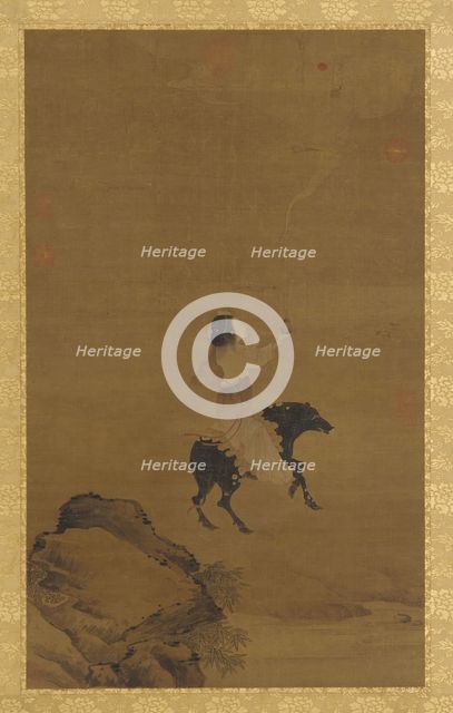 A Female Immortal on a porcine animal, 1368-1644. Creator: Unknown.