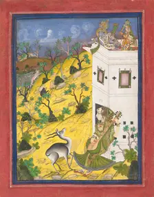 A Female Musician Charms an Antelope, ca. 1825. Creator: Unknown