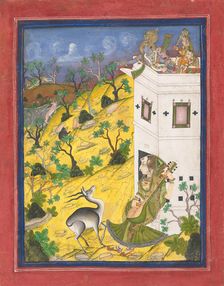 A Female Musician Charms an Antelope, ca. 1825. Creator: Unknown