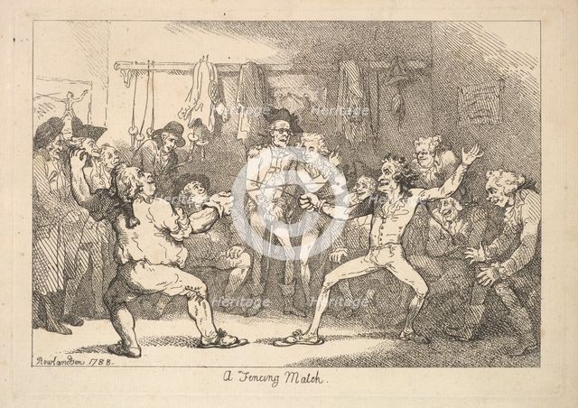 A Fencing Match, 1788. Creator: Thomas Rowlandson.