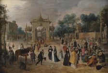A Feast in an Italian Villa;Festival in a Palace Garden, 1618-1621. Creator: Sebastian Vrancx