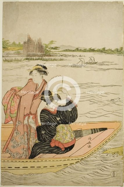 A Ferry on the Sumida River, c. 1787. Creator: Torii Kiyonaga.