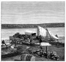 A ferry on the Vaal River, Transvaal, South Africa, c1890
