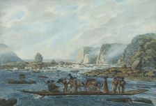 A Ferry Scene on the Susquehanna at Wright's Ferry, near Havre de Grace, 1811-ca. 1813. Creator: Pavel Petrovic Svin'in