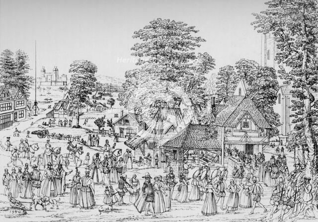 A fete at Horselydown, Southwark, in 1590, 1904. Artist: Unknown.