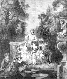 "A Fete Champetre" painted by Watteau, 1857. Creator: Unknown