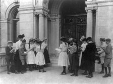 A field trip to the Library of Congress, (1899?). Creator: Frances Benjamin Johnston