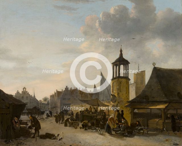 A Fish Market. Creator: Egbert van der Poel.