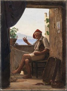 A Fisherman from Sorrento, Italy, 1860. Creator: Carl Bloch