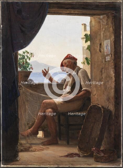 A Fisherman from Sorrento, Italy, 1860. Creator: Carl Bloch.