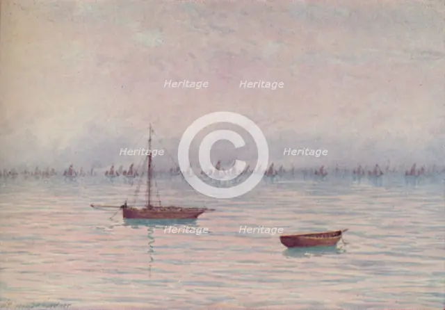 'A Fishing Fleet', 1910. Artist: William Biscombe Gardner.