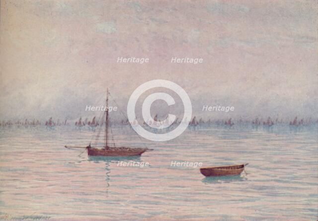 'A Fishing Fleet', 1910. Artist: William Biscombe Gardner.