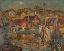 A Fishing Harbour. Study from North Norway, c1900s, Creator: Anna Katarina Boberg