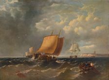 A Fishing Lugger off the Coast of Kent c1854, (1938). Artist: Archibald Webb