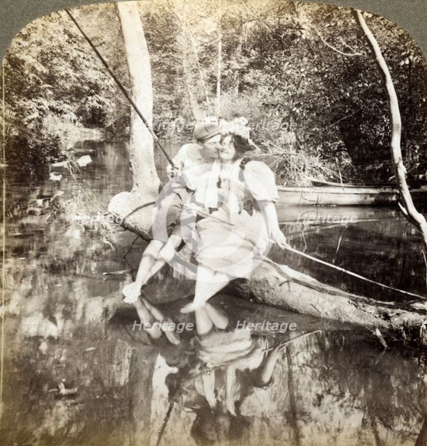 'A Fishing Smack'.Artist: Underwood & Underwood