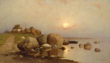 A fishing village, 1892. Artist: Klever, Juli Julievich (Julius), von (1850-1924)