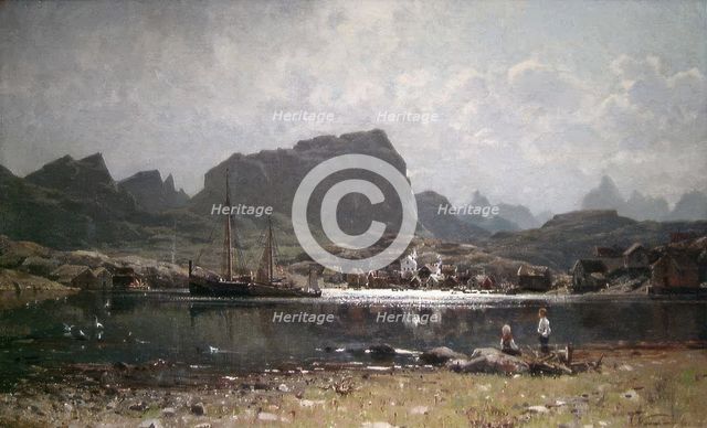A fishing Village in the North of Norway, 1880. Creator: Adelsteen Normann.