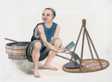 A fishmonger, 1800. Creator: J Dadley