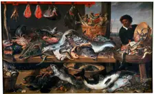 A Fishmonger's Shop 17th century. Artist: Frans Snyders