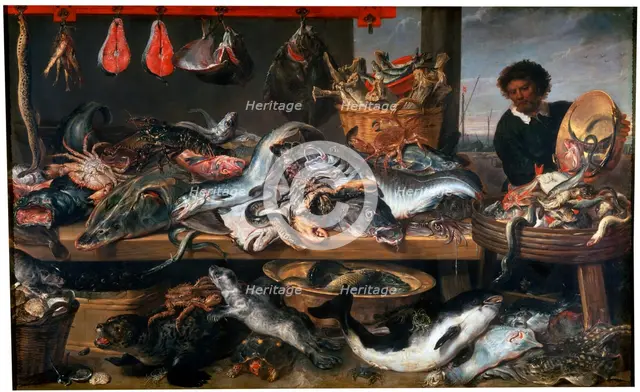 'A Fishmonger's Shop', 17th century. Artist: Frans Snyders