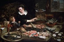 A Fishmonger's Shop c1616-1618. Artist: Frans Snyders