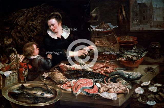 'A Fishmonger's Shop', c1616-1618.  Artist: Frans Snyders