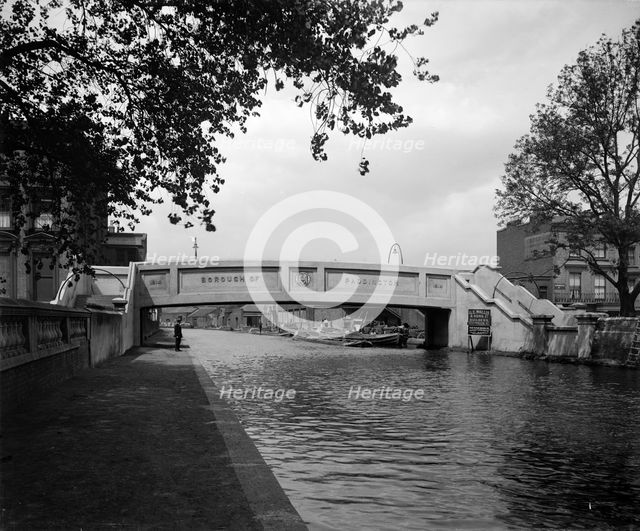 A footbridge over the Grand Union Canal at Formosa Street, Paddington, London, 1914. Artist: Bedford Lemere and Company