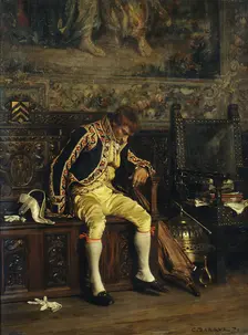 A Footman Sleeping, 1871. Creator: Charles Bargue