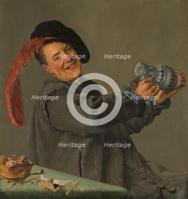 A Fool Holding a Jug, known as ‘The Jolly Drinker’, 1629. Creator: Judith Leyster.