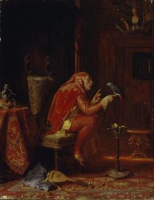 A fool with parrot, 1875