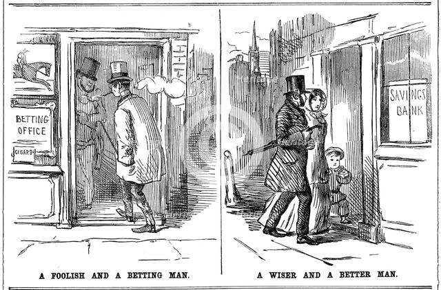 'A Foolish and a Betting Man' and 'A Wise and a Better Man', 1852. Artist: Unknown