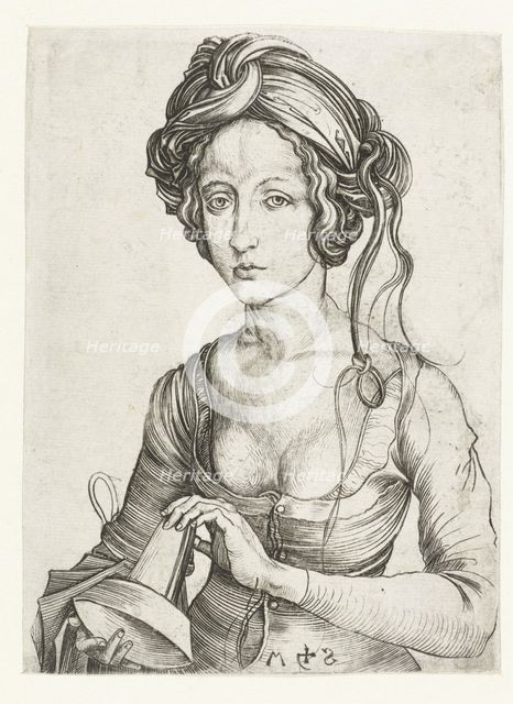 A Foolish Virgin, Between 1475 and 1490. Creator: Martin Schongauer.