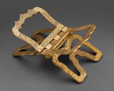 A folding Qur’an stand, 19th century. Creator: Unknown