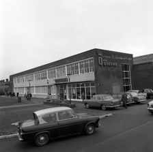 A Ford Anglia outside Asda (Queens) supermarket, Rotherham, South Yorkshire, 1969. Creator: Michael Walters