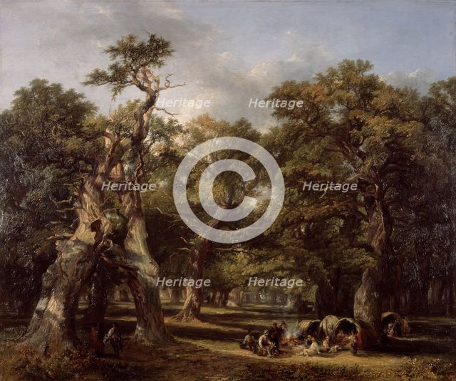 A Forest Glade, Arden, Warwickshire, 1845. Creator: Frederick Henry Henshaw.