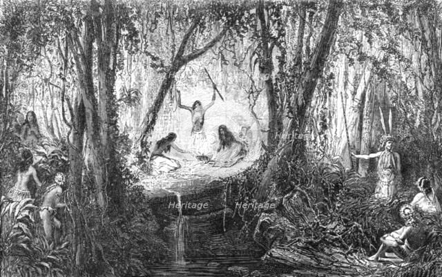 'A Forest Festival; A Trip up the Trombetas', 1875. Creator: Unknown.