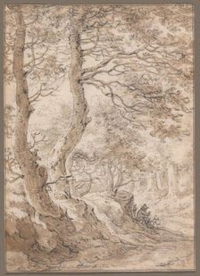 A Forest Interior, with a Seated Figure, n.d. Creator: Herman Saftleven the Younger