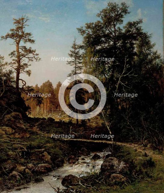 A Forest Landscape from Hauho, 1884. Creator: Hjalmar Munsterhjelm.